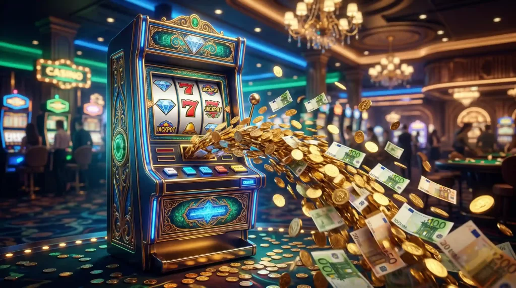 Cashback Bonus im Online Casino mit Geldrückerstattung und goldenen Münzen