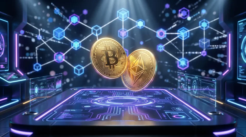 Krypto-Casino mit Blockchain-Technologie und digitalen Muenzen fuer deutsche Spieler