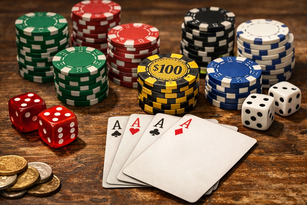 variety of casino games representing universal bonus use across different games