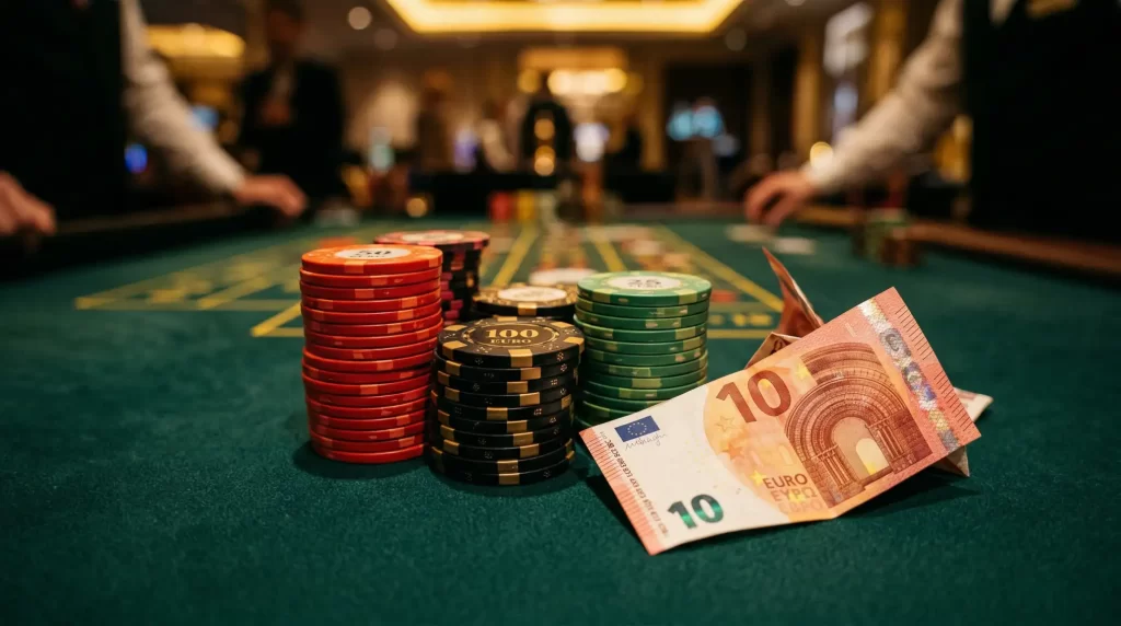 Casino deposito 10 euros Portugal fichas mesa