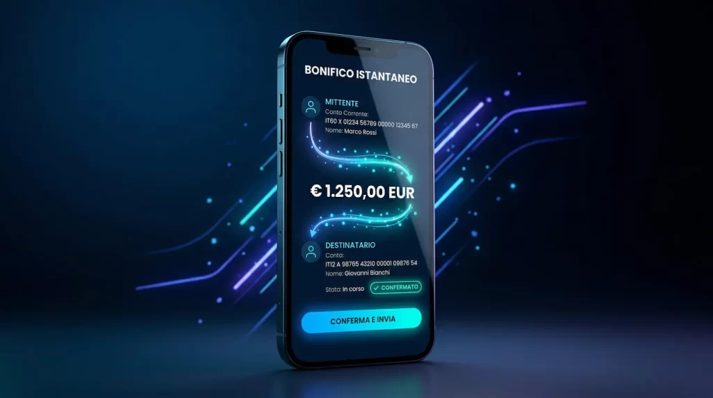 Pagamenti rapidi con Volt nei casino online - interfaccia bancaria digitale con trasferimento istantaneo