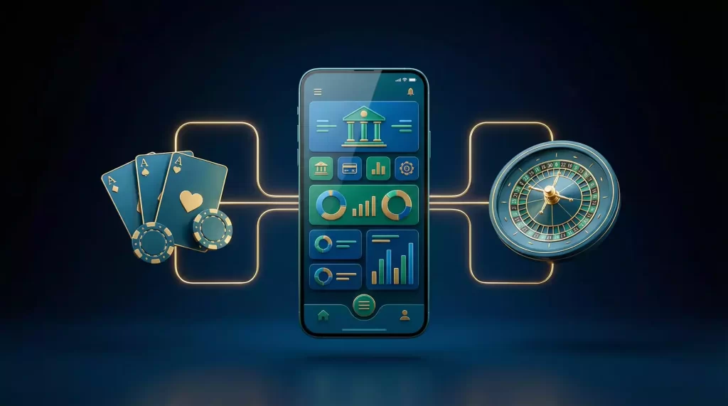 Interfaz de pago bancario Trustly mostrando conexión segura entre cuenta bancaria y plataforma de casino online
