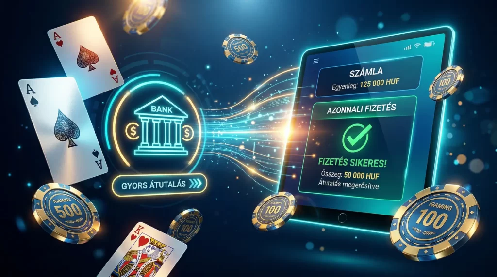 Nincs fiok kaszino - azonnali jatekkezdes online szerencsejatek platformon neon fenyekkel es modern digitalis fizetesi rendszer szimbolumokkal