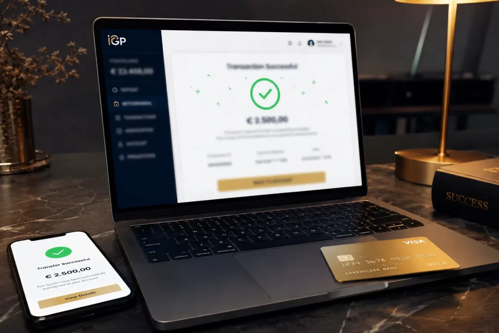 Retrait rapide de gains dans un casino en ligne avec portefeuille électronique