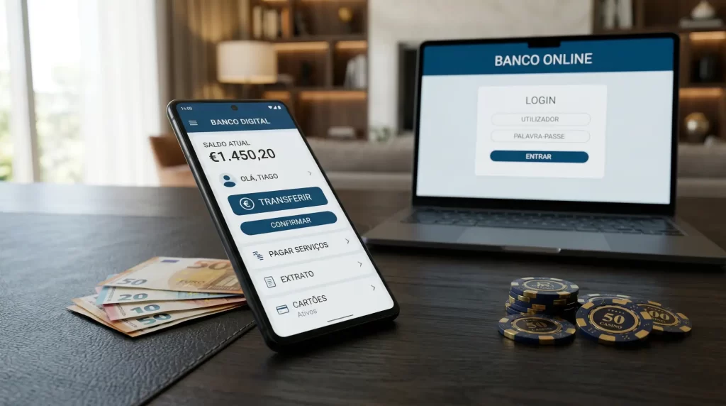 Transferencia bancaria para deposito em casino online em Portugal