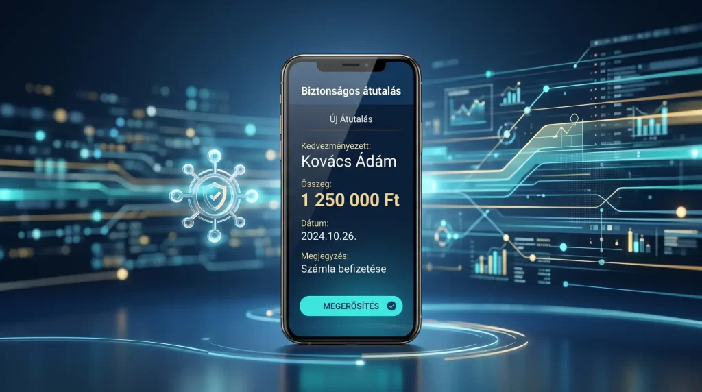 Trustly online fizetési rendszer képernyőn banki utalással